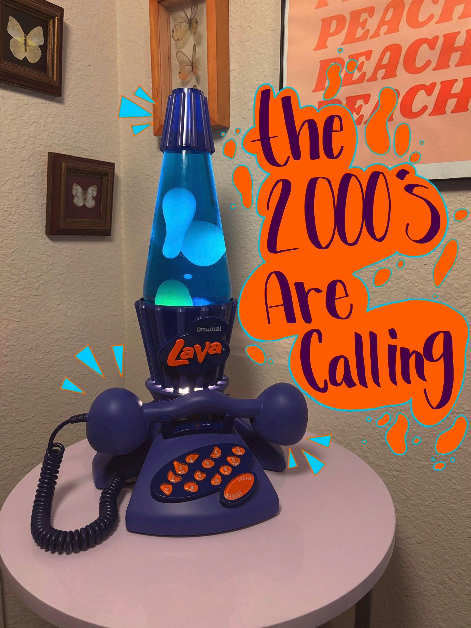 Vintage 2002 Lava Lite Original Lava Lamp Phone - Fully Functional