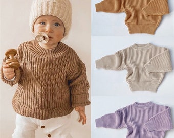 Kleding Jongenskleding Babykleding voor jongens Truien Baby handgebreide trui met muts 