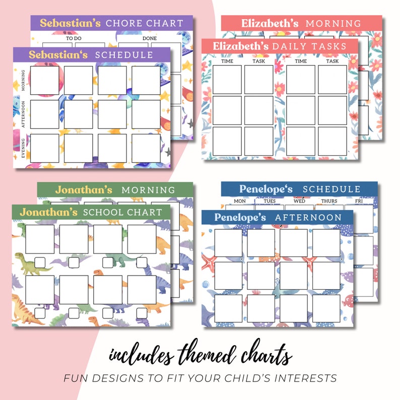 Editable Toddler Daily Routine Chart for Kids Homeschool - Etsy