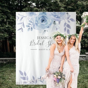 Bridal Shower Backdrop, Floral Lilac Bridal Shower Photo Booth Backdrop, Custom Bridal Shower Backdrop, Wedding backdrop for reception