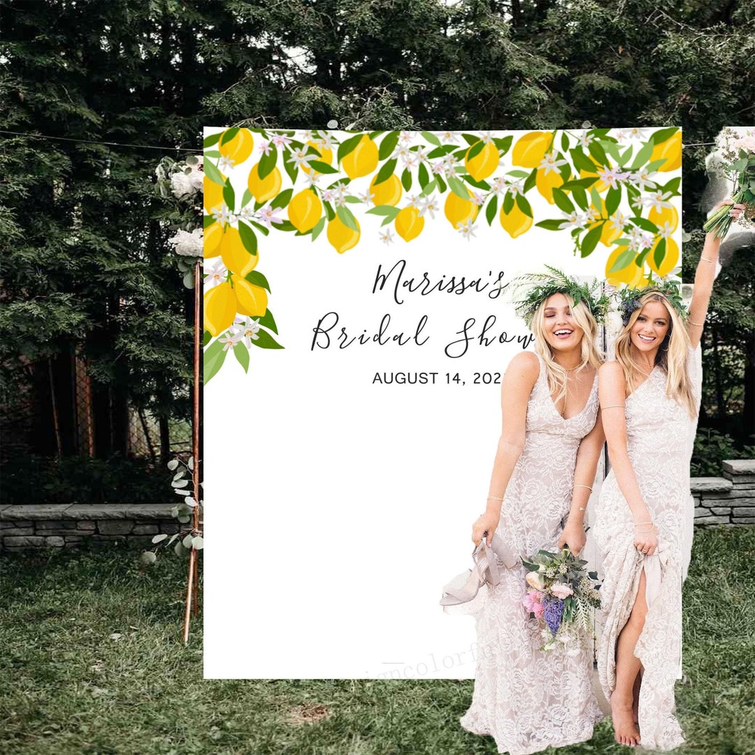 Citrus Lemon Bridal Shower Photo Backdrop,custom Bridal Shower Backdrop