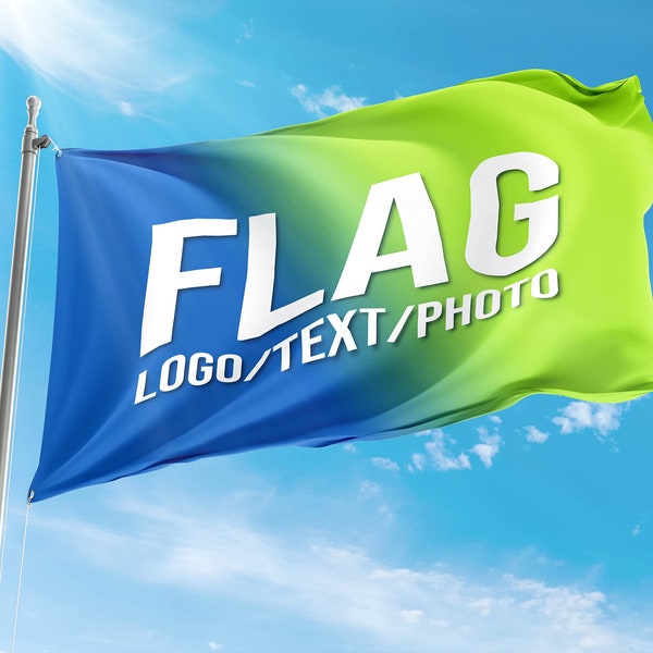 Bandera personalizada de cualquier tamaño Banderas personalizadas Bandera de jardín, personalice su propio logotipo Texto o imagen Banners de una o dos caras Decoración de pared