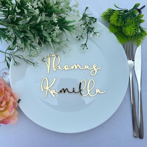 Cartes de visite pour mariage, Marque-places, Plaque nominative découpée au laser, Marque-places pour mariage, Cartes de réception, Marque-places de table, Couverts de table, Cartes en acrylique