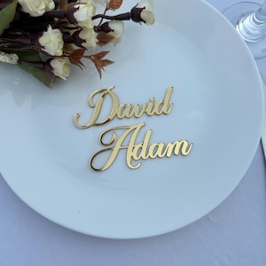 Cartes de visite pour mariage, Marque-places, Plaque nominative découpée au laser, Marque-places pour mariage, Cartes de réception, Marque-places de table, Couverts de table, Cartes en acrylique