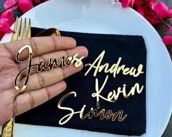 Laser Cut Acrylic Wedding Place Cards: Personalized Name Sign