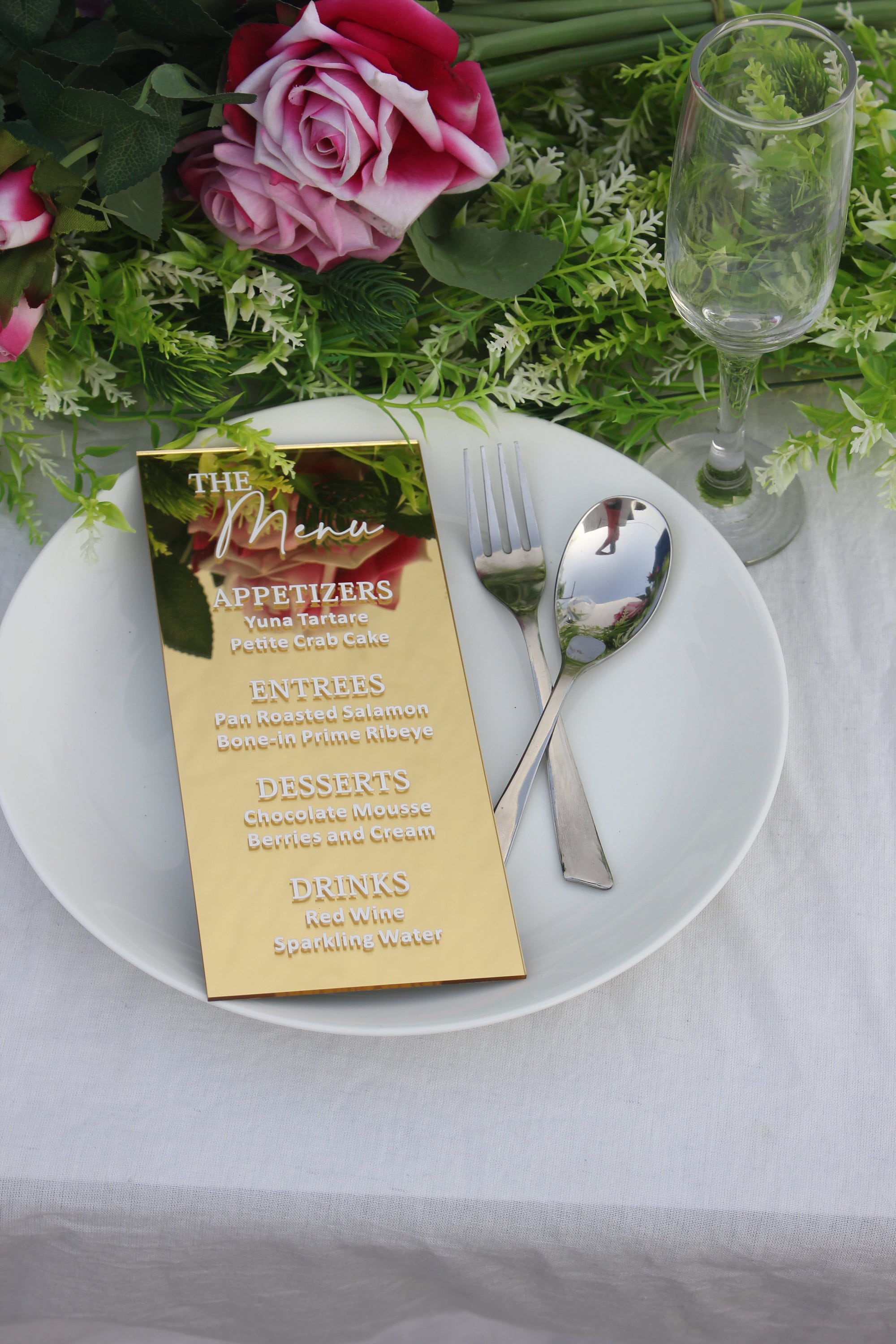 Acrylic Menu Card Wedding Menu Acrylic Wedding Detail Card Etsy