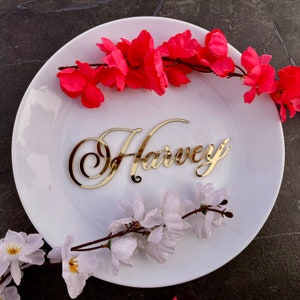 Cartes de visite pour mariage, Marque-places, Plaque nominative découpée au laser, Marque-places pour mariage, Cartes de réception, Marque-places de table, Couverts de table, Cartes en acrylique