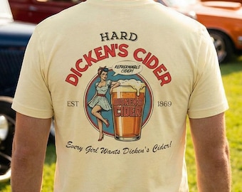 Funny Car Show Tee T Shirt Vintage Retro Cider Drinking Trending Truck Driver Pub Festival Humour Dad Grandad Gift Unisex Top