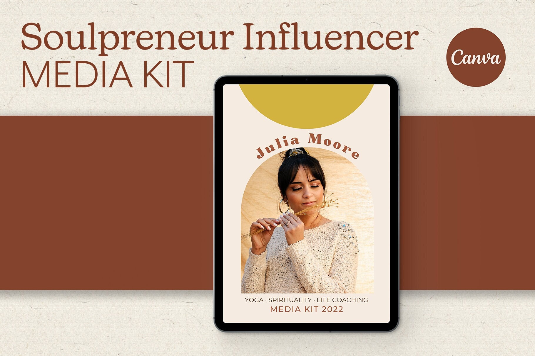 9 Page Social Media Kit Canva Template for Bloggers, Soulpreneurs and ...
