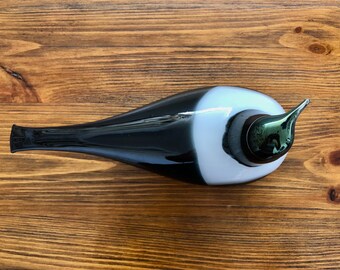 Oiva Toikka Glass Bird Magpie: Signed Nuutajarvi Finnish Art Glass