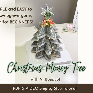 Weihnachtsgeldbaum - Besondere Geldgesteck | Schritt für Schritt PDF & Video Tutorial | Online Werkstatt | Basteln | Handgemacht