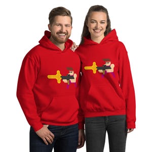 Atari Nintendo Playstation Sega Xbox Game Machine Gun Computer Game Cool Nerd Geek Gift Him Her Christmas Unisex Hoodie