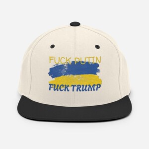 FDT Embroidered Snapback Hat: Support Ukraine, Anti War