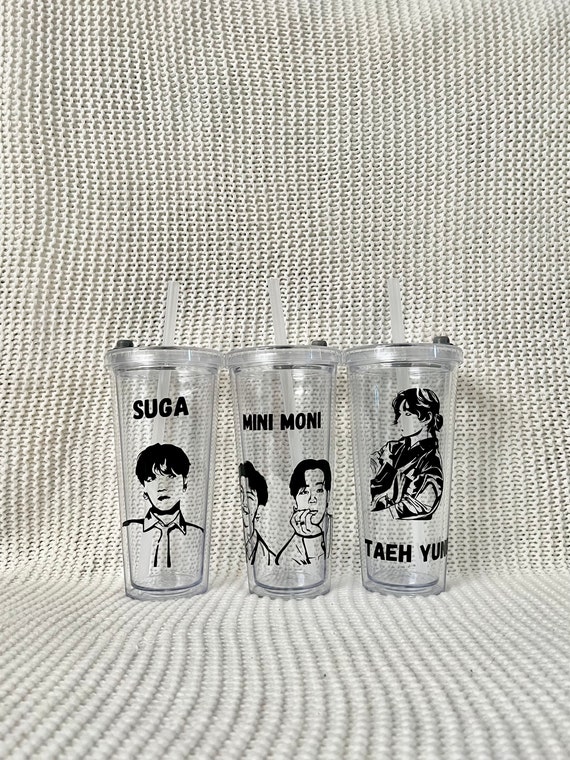 BTS Jungkook Taeyung Suga V Jimin Purplehearts Cup With Lid and