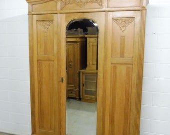 Antique wardrobe made of oak cupboard hallway cupboard cupboard antique