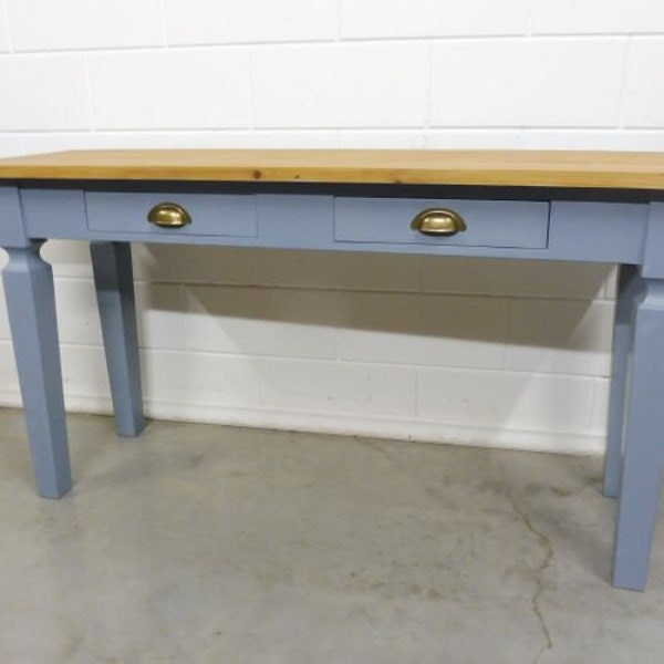 Table sideboard side table chest of drawers soft wood light blue country style