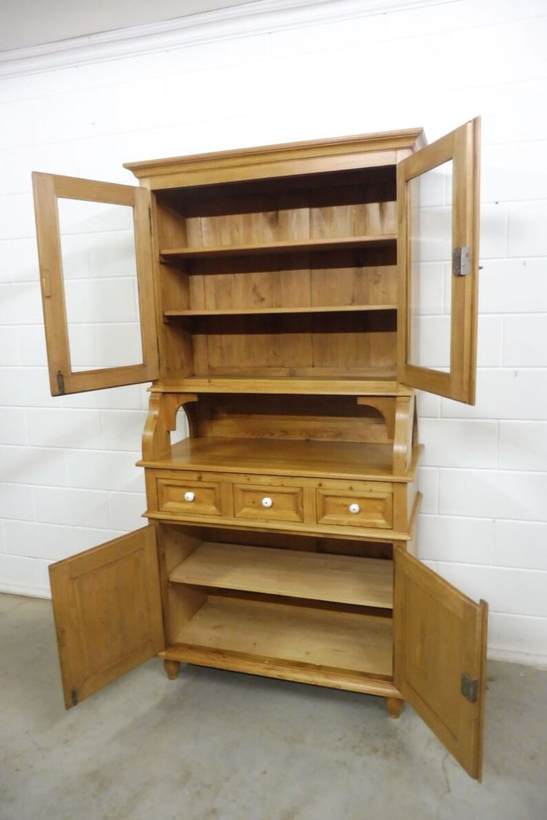 Beautiful buffet cabinet, kitchen cabinet, display cabinet made of soft wood image 10