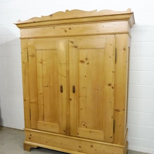 Antiker Schrank Küchenschrank Kleiderschrank Weichholz Biedermeier um 1880