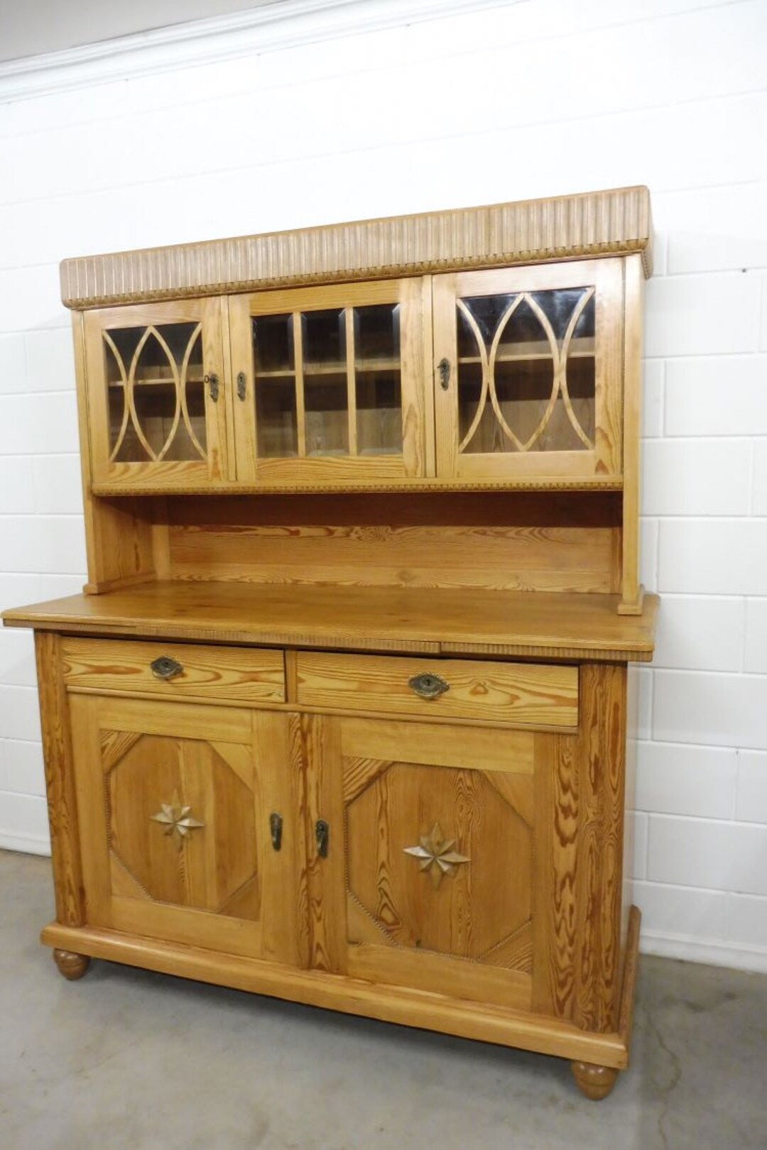 Antique Kitchen Cabinet Buffet Showcase Cabinet Softwood Around 1900 - Etsy