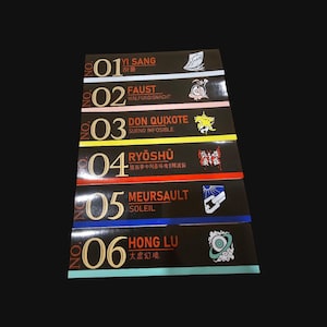 Limbus company sinner slap sticker set 1