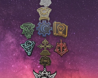 Pines de los bibliotecarios patrocinadores de la Biblioteca de Ruina