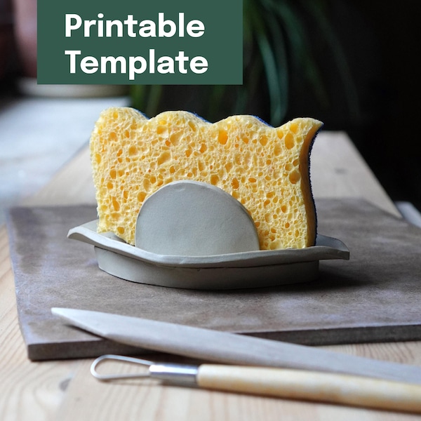 Printable Pottery Template + Video Tutorial -- Sponge Holder