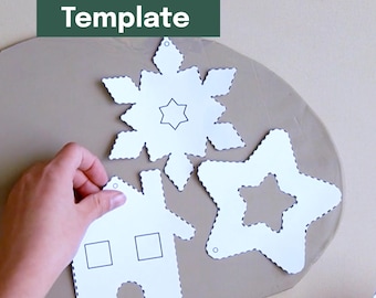 Printable Pottery Template + Video Tutorial -- Holiday Ornaments
