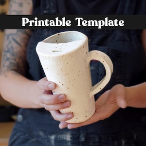 Pottery TEMPLATE &quot;Travel Mug&quot; + Video Tutorial