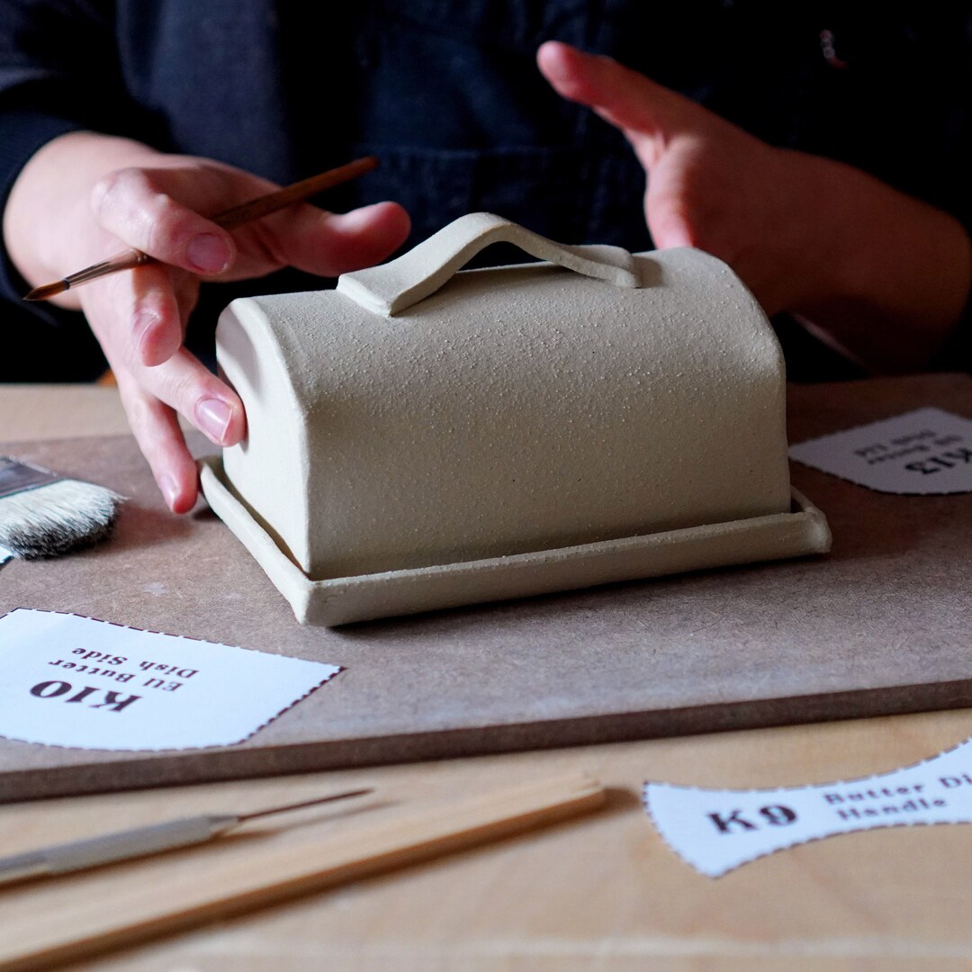 Pottery TEMPLATE "butter Dish" + Video Tutorial - Etsy