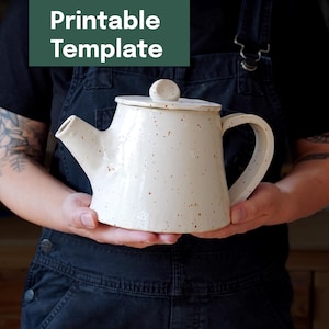 Printable Pottery Template + Video Tutorial -- Grounded Teapot