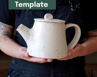 Druckbare Keramik Vorlage + Video Tutorial - Geerdete Teekanne