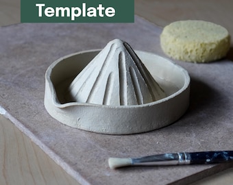 Printable Pottery Template + Video Tutorial -- Citrus Juicer
