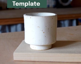 Plantilla de cerámica imprimible + videotutorial - Taza con base