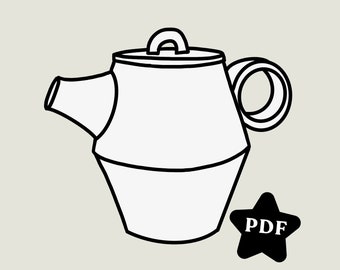 Printable Pottery Template // Angular Teapot