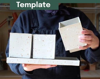 Printable Pottery Template + Video Tutorial -- Herb Box