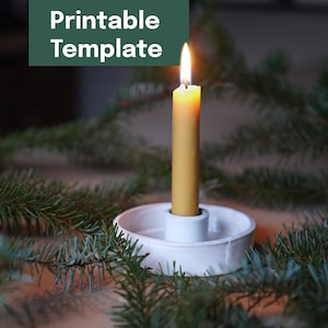 Plantilla de cerámica imprimible + videotutorial - Candelabro