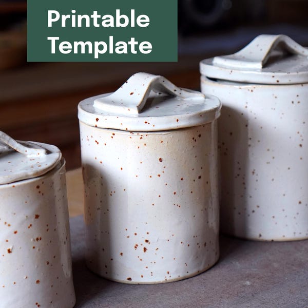 Printable Pottery Template + Video Tutorial -- Storage Jar