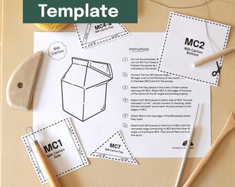 Printable Pottery Template + Video Tutorial -- Milk Carton