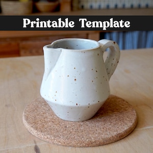 Pottery TEMPLATE &quot;Milk Jug&quot; + Video Tutorial