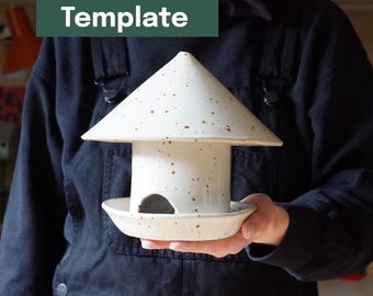 Printable Pottery Template + Video Tutorial -- Bird Feeder