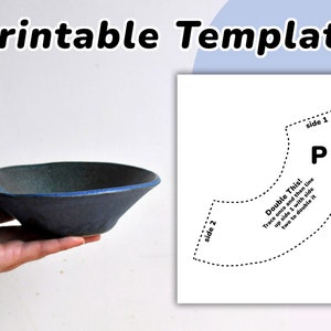 Shallow Bowl Template // Slab Pottery Template // pottery tools