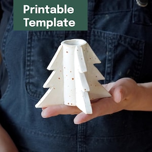 Druckbare Keramik Vorlage + Video Tutorial - Baumkerze