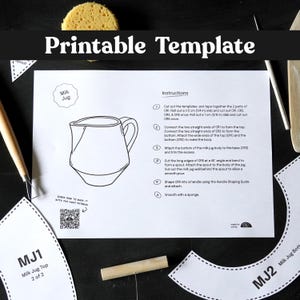 Pottery TEMPLATE &quot;Milk Jug&quot; + Video Tutorial