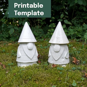 Printable Pottery Template + Video Tutorial -- Garden Gnome