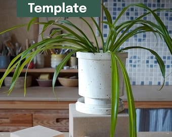 Printable Pottery Template + Video Tutorial -- Step Planter