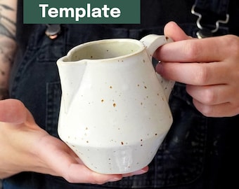 Modèle de poterie imprimable + tutoriel vidéo -- pot à lait