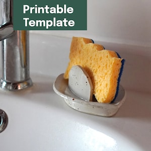 Modèle de poterie imprimable + tutoriel vidéo -- porte-éponge