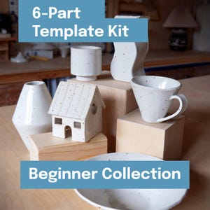 Printable Pottery Template Kit for Slab Building -- Beginner Collection