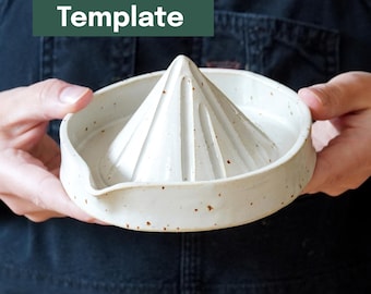 Printable Pottery Template + Video Tutorial -- Citrus Juicer