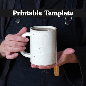 Pottery TEMPLATE &quot;Big Mug&quot; + Video Tutorial
